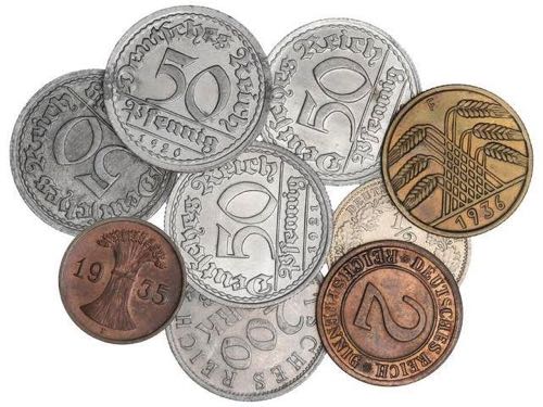 Germany - Lote 12 monedas 1, 2, 5, ... 