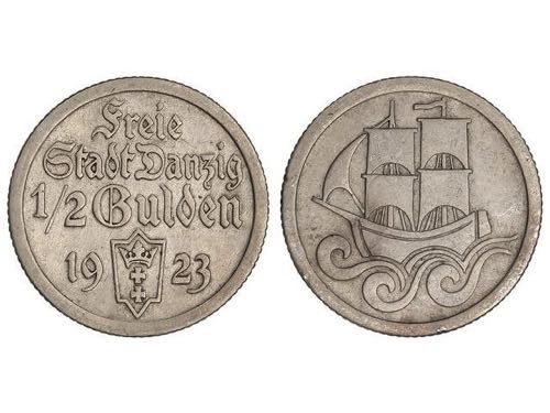 Danzig - 1/2 Gulden. 1923. 2,44 ... 