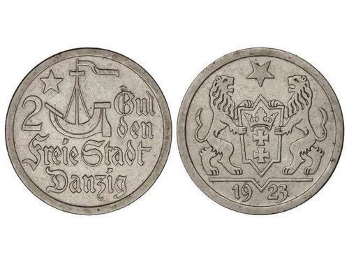 Danzig - 2 Gulden. 1923. 9,95 grs. ... 
