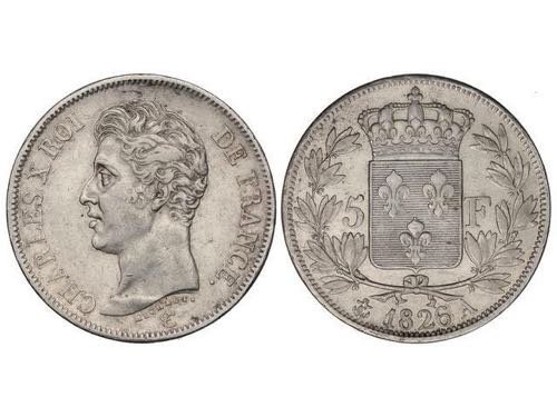 France - 5 Francos. 1826-A. CARLOS ... 