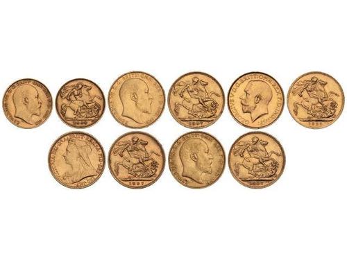 Great Britain - Lote 5 monedas 1/2 ... 