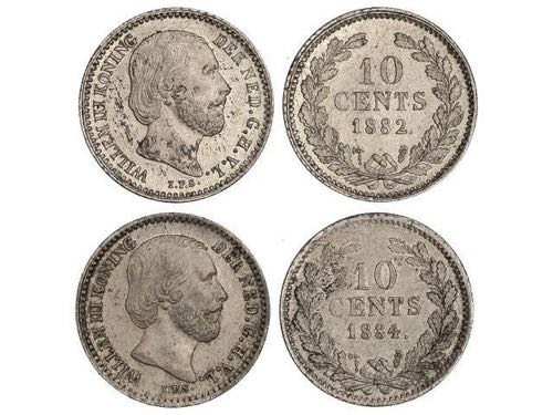 Netherlands - Lote 2 monedas 5 y ... 