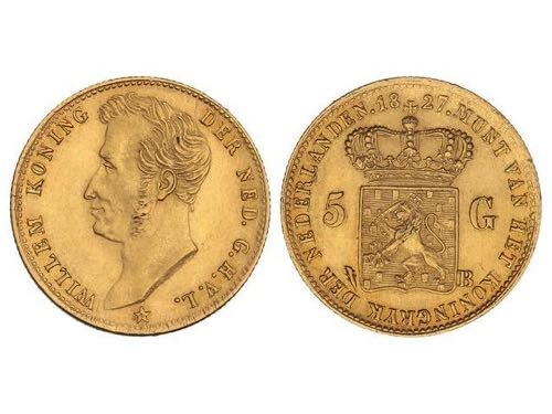 Netherlands - 5 Gulden. 1827-B. ... 