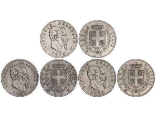 Italy - Lote 3 monedas 5 Liras. ... 
