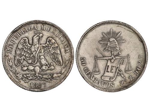 Mexico - 50 Centavos. 1887. ... 