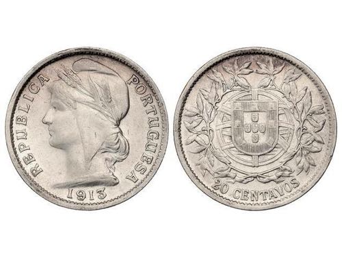 Portugal - 20 Centavos. 1913. 4,95 ... 