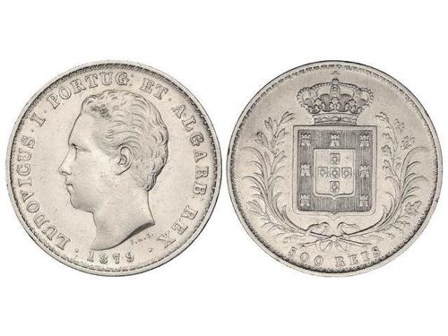Portugal - 500 Reis. 1879. LUÍS ... 