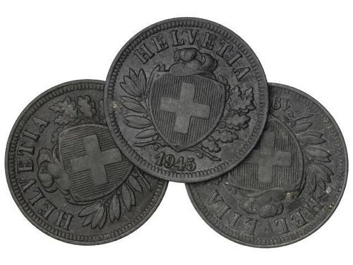 Switzerland - Lote 3 monedas 2 ... 