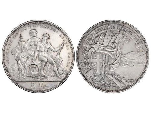 Switzerland - 5 Francos. 1883. ... 