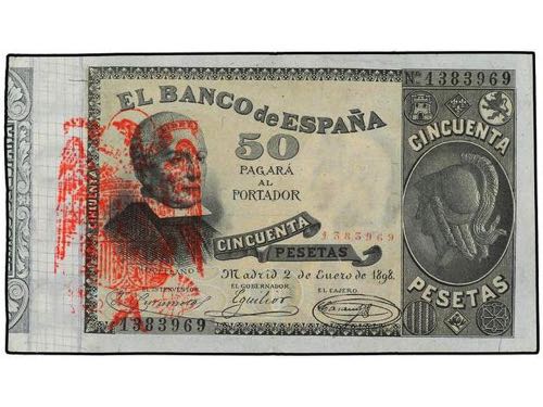 Spanish Banknotes - 50 Pesetas. 2 ... 