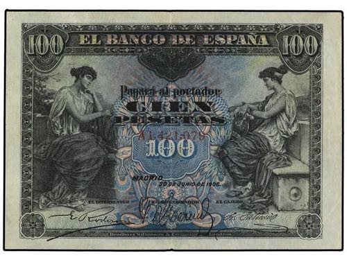 Spanish Banknotes - 100 Pesetas. ... 