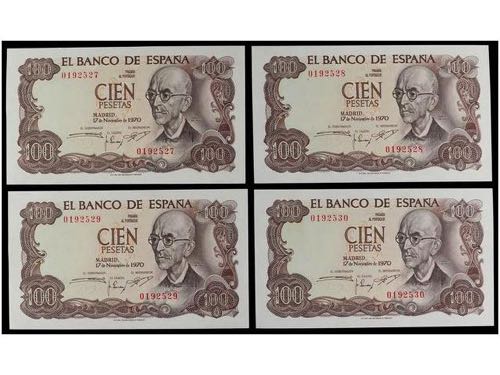Estado Español - Lote 4 billetes ... 