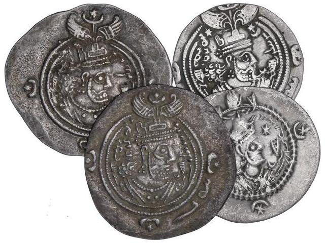 Lote 4 monedas Dracma. KHUSRO II ... 