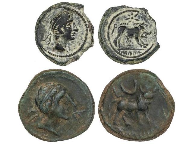 Lote 2 monedas Semis y As. 180 ... 