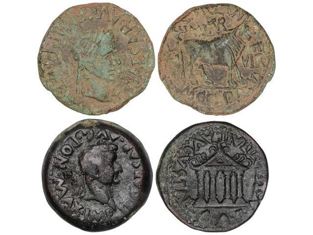 Lote 2 monedas As. 14-36 d.C. ... 