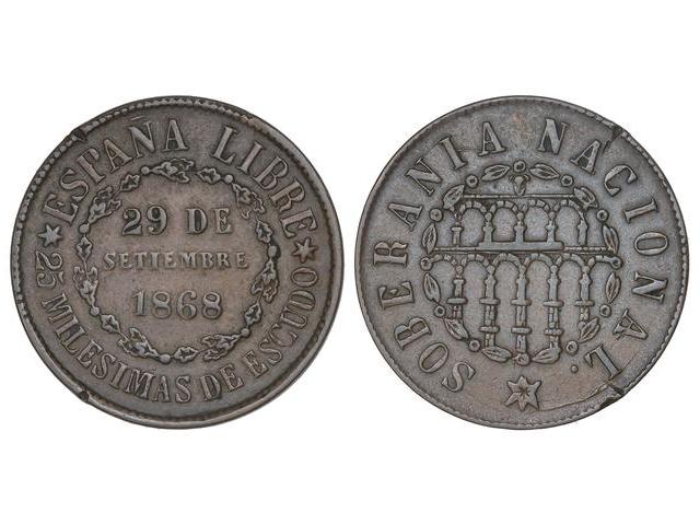 25 Milésimas de Escudo. 1868. ... 