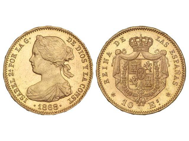 10 Escudos. 1868 (*18-73). 8,38 ... 