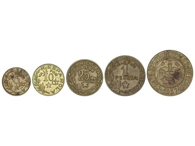 Serie 5 monedas 5 Céntimos a 2,50 ... 