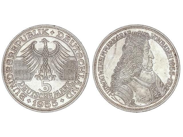 Germany - 5 Marcos. 1955-G. ... 