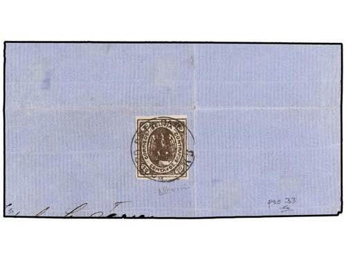 BOLIVIA. 1867. 10 ctvos. castaño, ... 