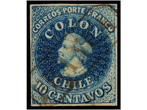 CHILE. Sc.10. 1856-62. 10 ctvos. ... 