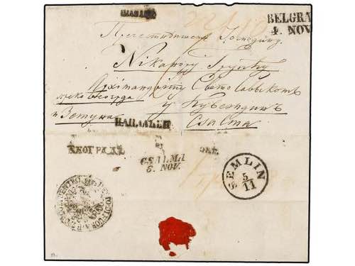 SERBIA. 1853 (Oct.). Cover to ... 