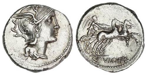 Denario. 110-109 a.C. CLAUDIA. C. ... 