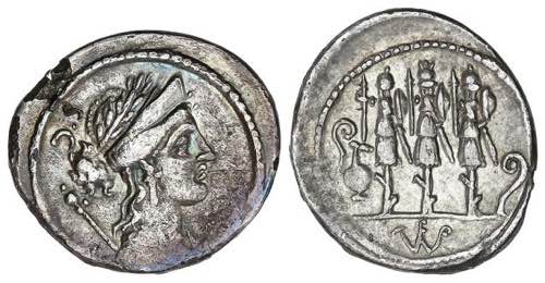 Denario. 56 a.C. CORNELIA. Faustus ... 