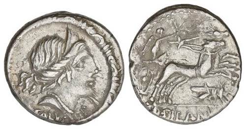 Denario. 91 a.C. JUNIA. D. Junius ... 
