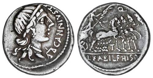 Denario. 82-81 a.C. ANNIA. C. ... 