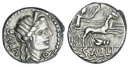 Denario. 92 a.C. AELIA. C. Allius ... 