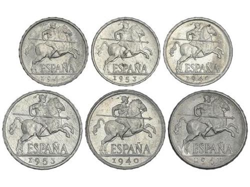 Estado Español - Lote 6 monedas 5 ... 
