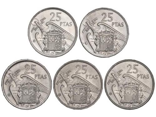 Estado Español - Lote 5 monedas ... 