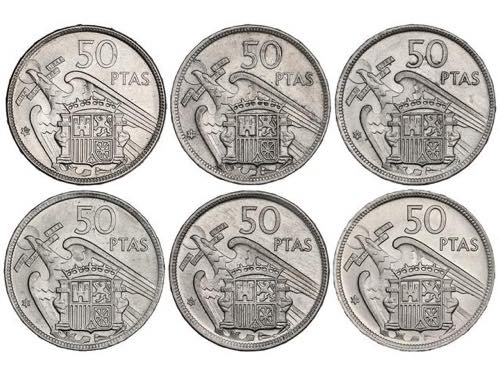 Estado Español - Lote 6 monedas ... 