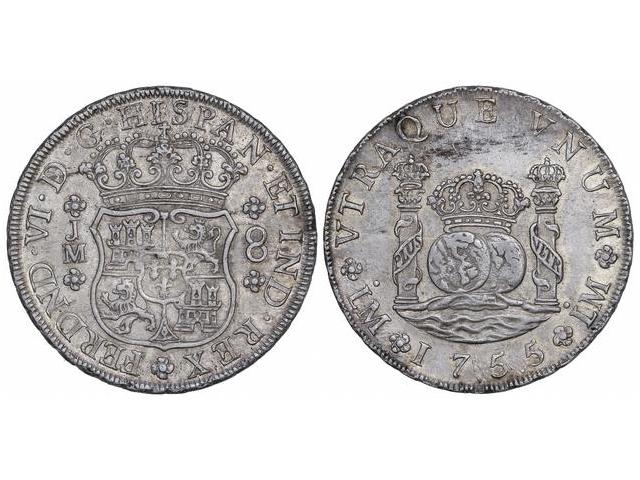  Ferdinand VI - 8 Reales. 1755. ... 