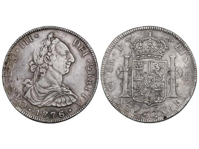  Charles III - 8 Reales. 1776. ... 