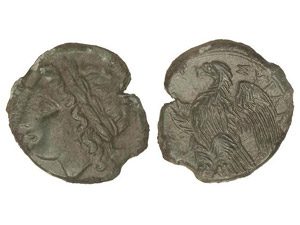 GREEK COINS - AE 18. 287-278 a.C. ... 