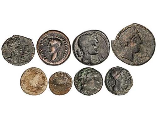 Lote 8 monedas Cuadrante, Semis ... 