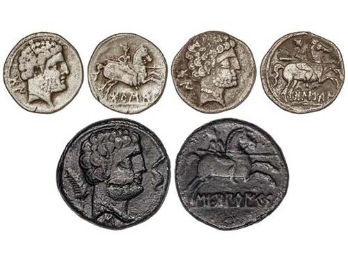 Lote 3 monedas As y Denario (2). ... 