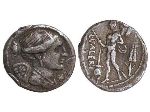 Denario. 108-107 a.C. VALERIA-11. ... 