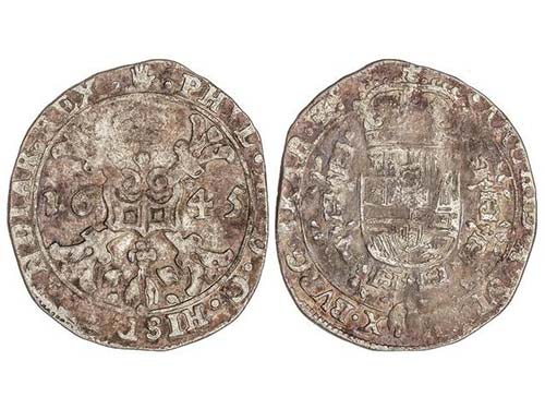 Philip IV - 1/4 Patagón. 1645. ... 