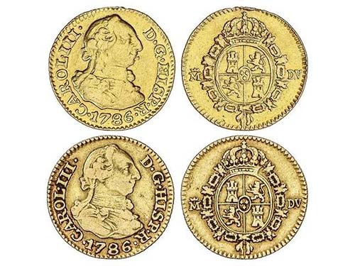 Charles III - Lote 2 monedas 1/2 ... 