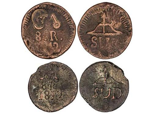 Ferdinand VII - Lote 2 monedas 8 ... 