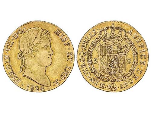 Ferdinand VII - 2 Escudos. 1824. ... 