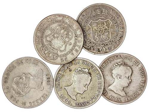 Elisabeth II - Lote 5 monedas 4 ... 