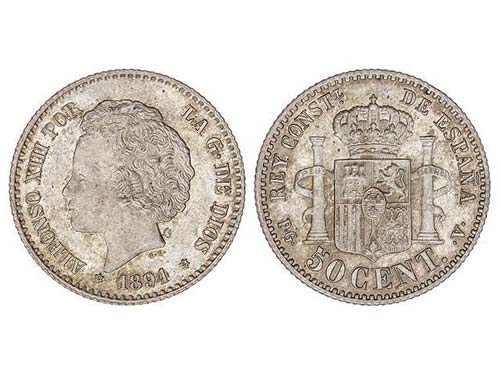 50 Céntimos. 1894 (*18-94). ... 