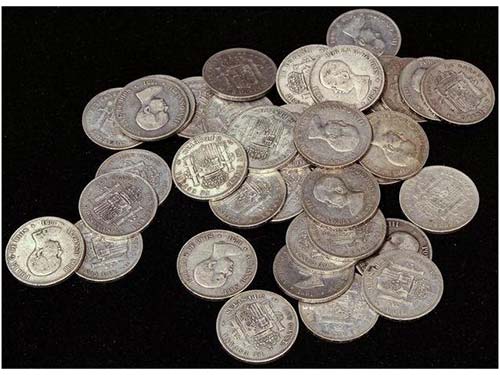Lote 40 monedas 5 Pesetas. 1888 y ... 