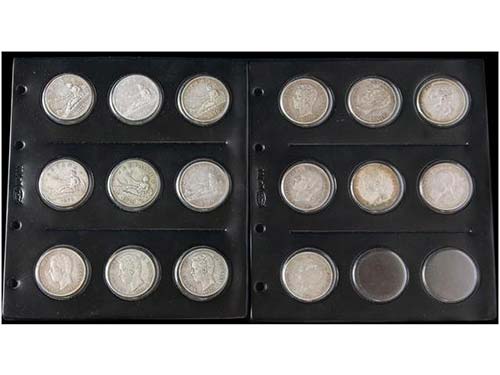 Lote 16 monedas 15 Pesetas. 1870 a ... 