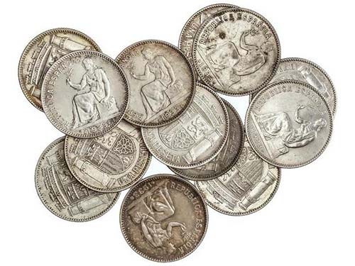 Lote 13 monedas 1 Peseta. 1933 ... 