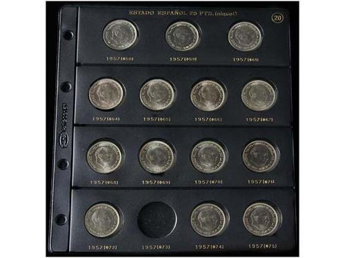 Serie 14 monedas 25 Pesetas. 1957 ... 
